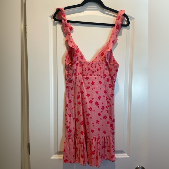 Pink Floral Ruffle Dress - Picture 4 of 5